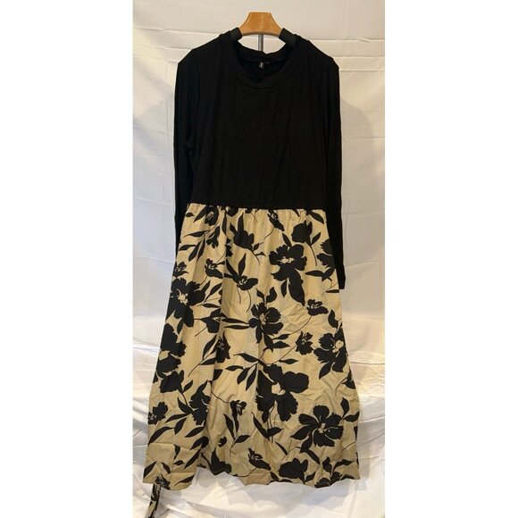 Long Sleeve Floral Midi Dress- size XL - Picture 5 of 8